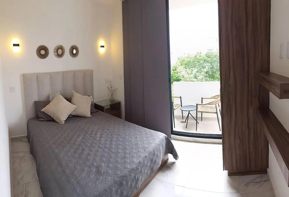 Depto Moderno 1Br Gimnasio Sauna Jacuzzi Y Piscina Rooftop Playa del Carmen Apartment